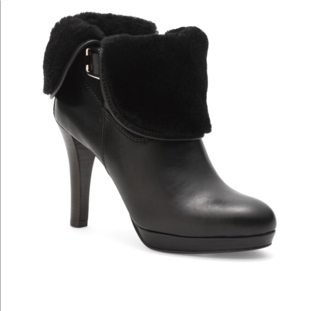Brooks Brothers Shearling & Leather Bootie